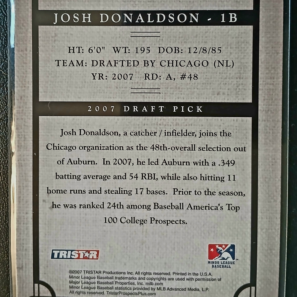 debut Baseball Card - Blue - Picture 2 of 2